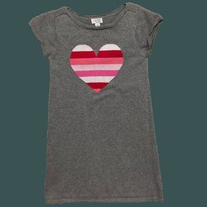 The Children's Place, Girls Cotton Dress, Medium, Gray, Age 8-10